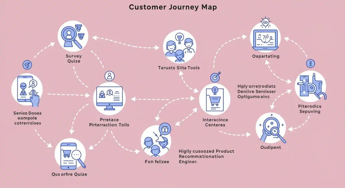 Customer journey map illustrating zero-party data collection points for enhanced personalization.