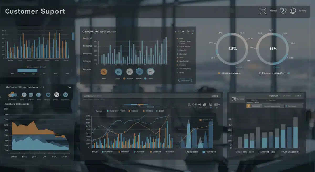 Data dashboard displaying significant reductions in customer support costs and improved satisfaction.