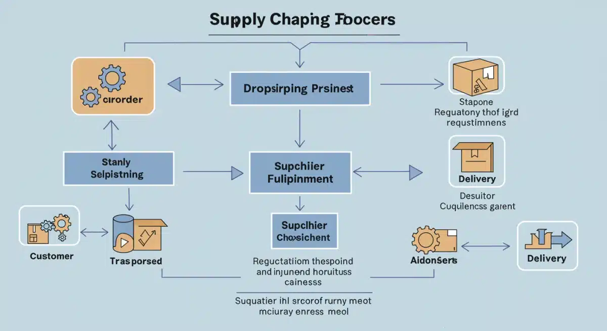 Dropshipping supply chain compliance flowchart