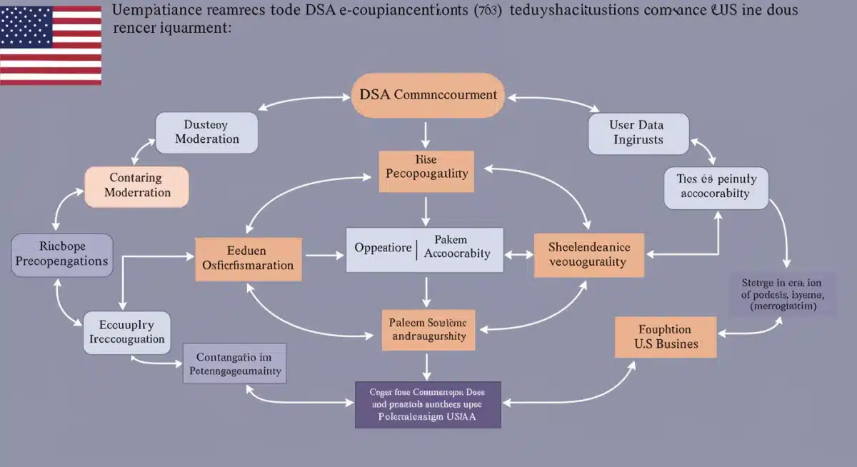 DSA compliance flowchart for US e-commerce businesses.