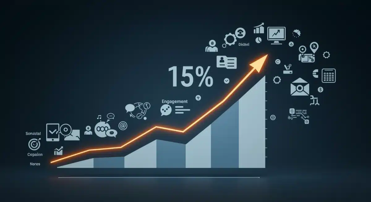 Chart showing 15% brand engagement increase from micro-influencer campaigns