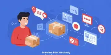 Illustration of enhanced post-purchase experience leading to repeat customer loyalty