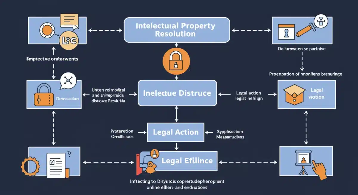 Intellectual property dispute resolution flowchart for online businesses