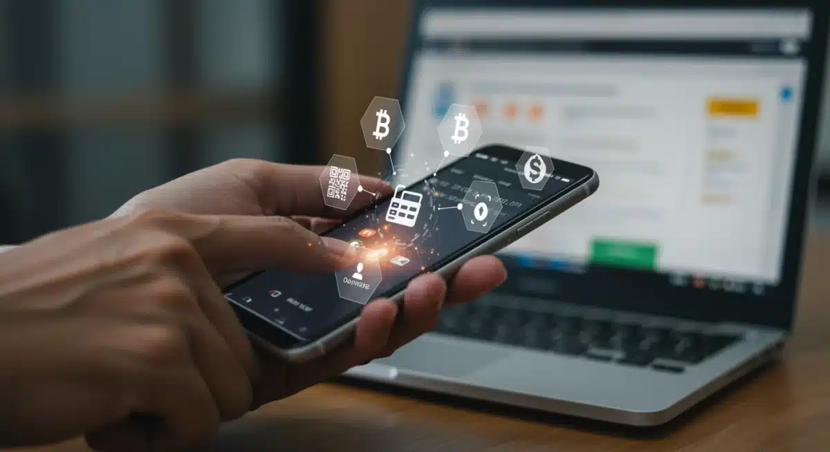 Mobile payment interface with digital wallet and cryptocurrency options