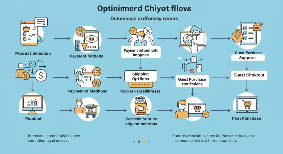 Optimized checkout process flowchart showing reduced friction