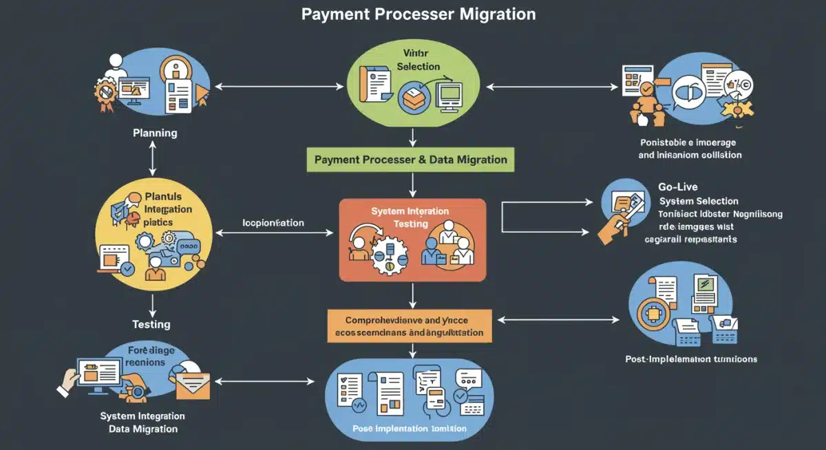 Payment processor migration project flowchart